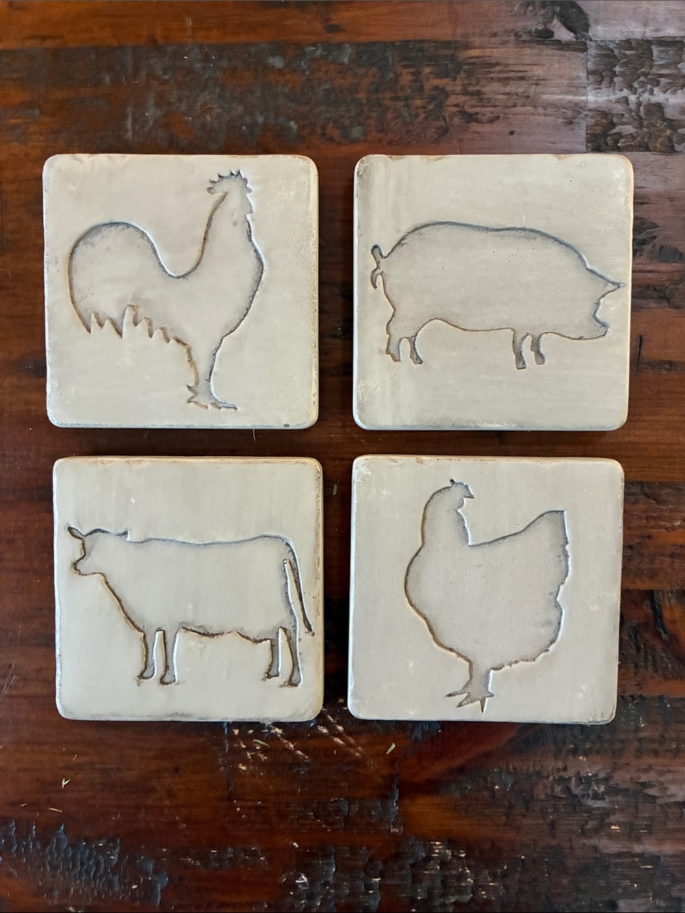 Pier 1 Coaster Set - Farm Animal Theme